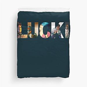 Lucki shirt and sticker  Lucki Hoodie  Duvet Cover