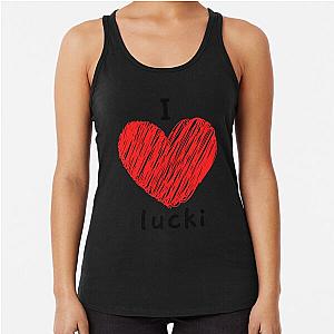 I Love Lucki   Racerback Tank Top