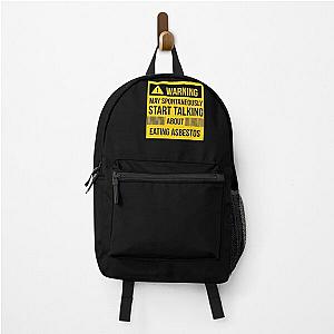 warning may spontaneously talk about eating asbestos  Backpack RB0208