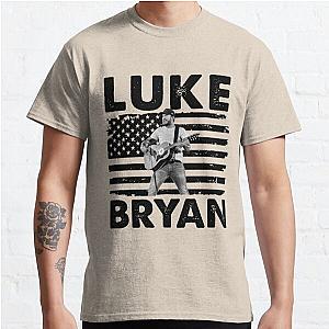 Retro American Flag Luke Bryan Music Gift Classic T-Shirt RB0208