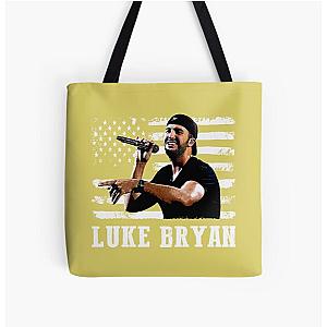 Retro American Flag Luke Bryan Music Legend All Over Print Tote Bag RB0208