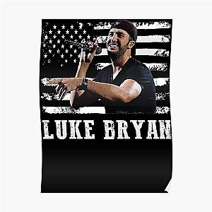 Distressed american flag music luke legend Poster RB0208