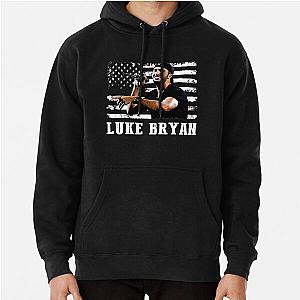 Retro American Flag Luke Bryan Music Legend Pullover Hoodie RB0208