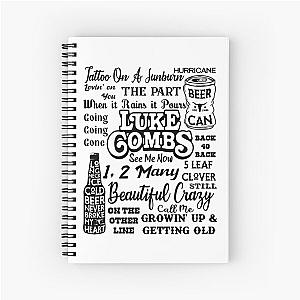 Luke Combs Song Titles Spiral Notebook