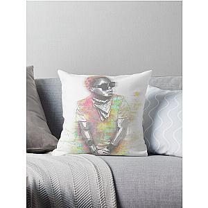 Lupe Fiasco Grey Splash Throw Pillow