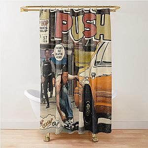 Lupe Fiasco - Kick Push Comic Shower Curtain