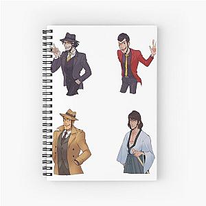 Lupin the first-Lupin.Jigen.Goemon.Zenigata Spiral Notebook