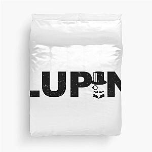 Arsene Lupin distored typography silhouette Duvet Cover