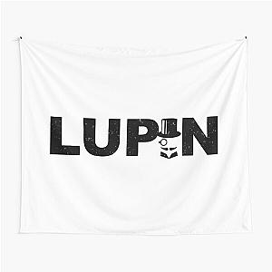 Arsene Lupin distored typography silhouette Tapestry