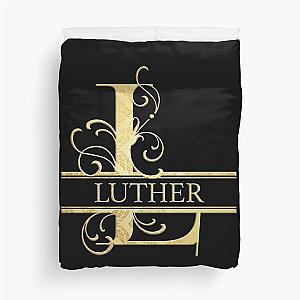 Luther Name -  Monogram Letter L The Name Luther Gift For Luther Duvet Cover