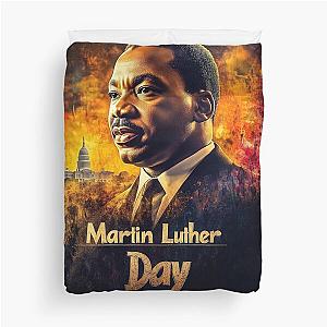 Martin Luther King in Colorful Modern Portrait Duvet Cover