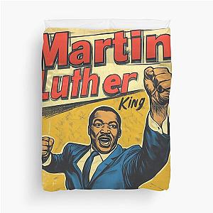 Vibrant Portrait of Martin Luther King Jr. Duvet Cover