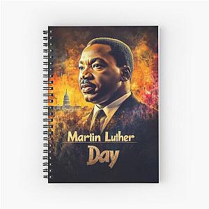 Martin Luther King in Colorful Modern Portrait Spiral Notebook