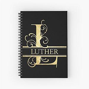 Luther Name -  Monogram Letter L The Name Luther Gift For Luther Spiral Notebook