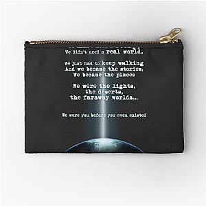 M83 'Intro' Inspired Earth and Space Quote Zipper Pouch