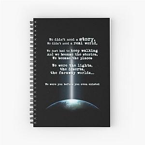 M83 Intro Inspired Earth And Space Quote Essential T-Shirt Spiral Notebook