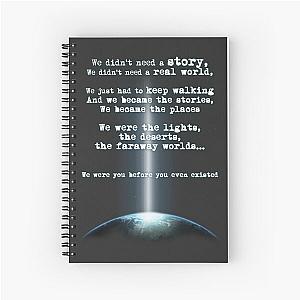 M83 'Intro' Inspired Earth and Space Quote Spiral Notebook