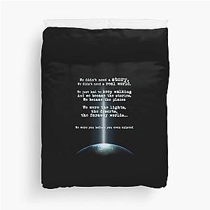 M83 Intro Inspired Earth And Space Quote Essential T-Shirt Duvet Cover