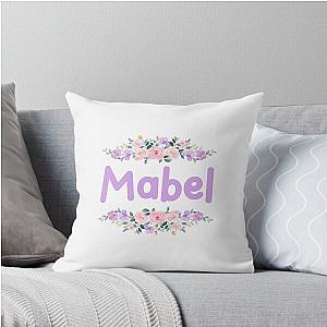 Purple Flower Mabel Label Pillow