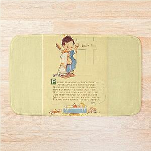Bathroom Rules by Mabel Lucie Attwell Bath Mat