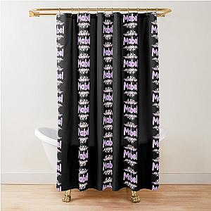 Purple Flower Name Label Shower Curtain
