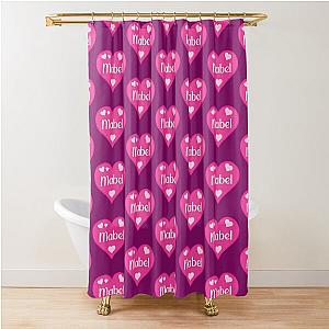 Mabel Pink Heart Shower Curtain
