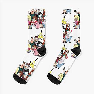Gravity Falls, Mabel and Dipper, Wendy, Soos, Stan Pines, Bill Cipher