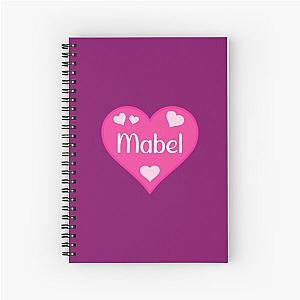 Mabel Pink Heart Spiral Notebook