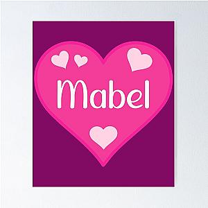 Mabel Pink Heart Poster