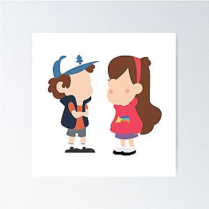 Dipper & Mabel Pines Digital Art Poster