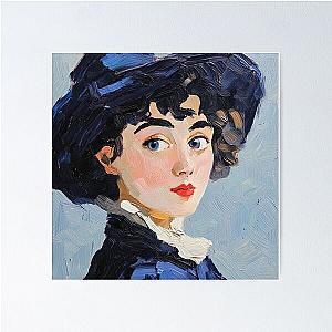 Mabel Normand Post-impressionist Painting Style Poster