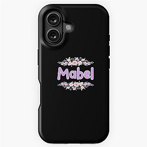 Purple Flower Mabel Name Label iPhone Tough Case
