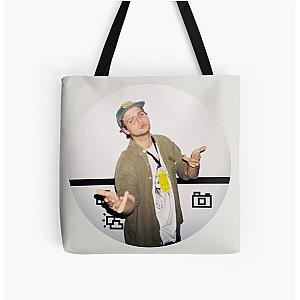 Singer Mac Demarco Circle Design All Over Print Tote Bag