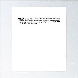 The Verb Is to Macgyver Poster