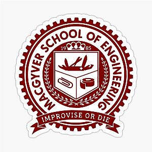 MacGyver School of Engineering logo vintage sticker