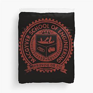 VINTAGE MacGyver School of Engineering Red Duvet Cover