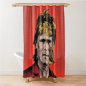 Pop Art MacGyver Shower Curtain in Red Background