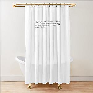 the verb is to macgyver Shower Curtain