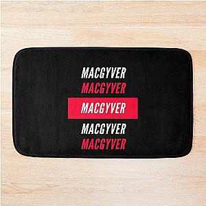 Rebooted MacGyver Red White Bath Mat
