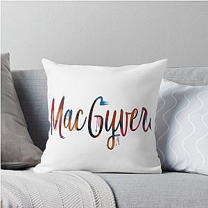 Rebooted MacGyver Paint Text Style Throw Pillow