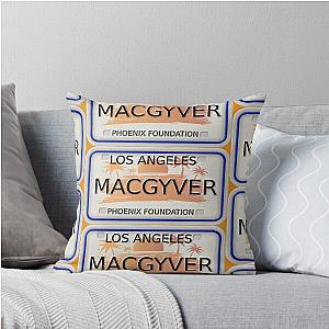 Rebooted MacGyver License Plate Design Throw Pillow