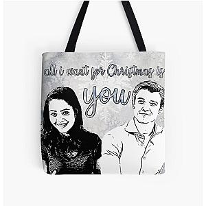 All I Want for Christmas is You Mac and Riley MacGyver All Over Print Tote Bag