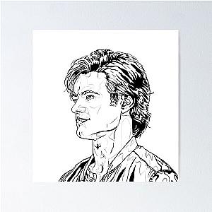 Angus MacGyver Line Art Poster