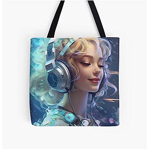 Half-machine Girl All Over Print Tote Bag RB0507