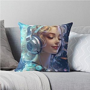 Half-machine Girl Throw Pillow RB0507