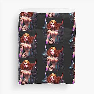 Cyberpunk Machine Girl Duvet Cover