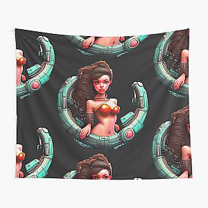 Cyberpunk Machine Girl Tapestry