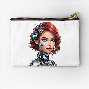 Robotic Machine Girl Zipper Pouch