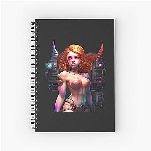 Cyberpunk Machine Girl Spiral Notebook