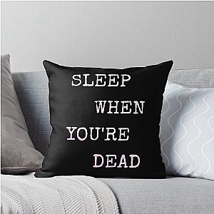 sleep when sticker Machine Gun Kelly Throw Pillow